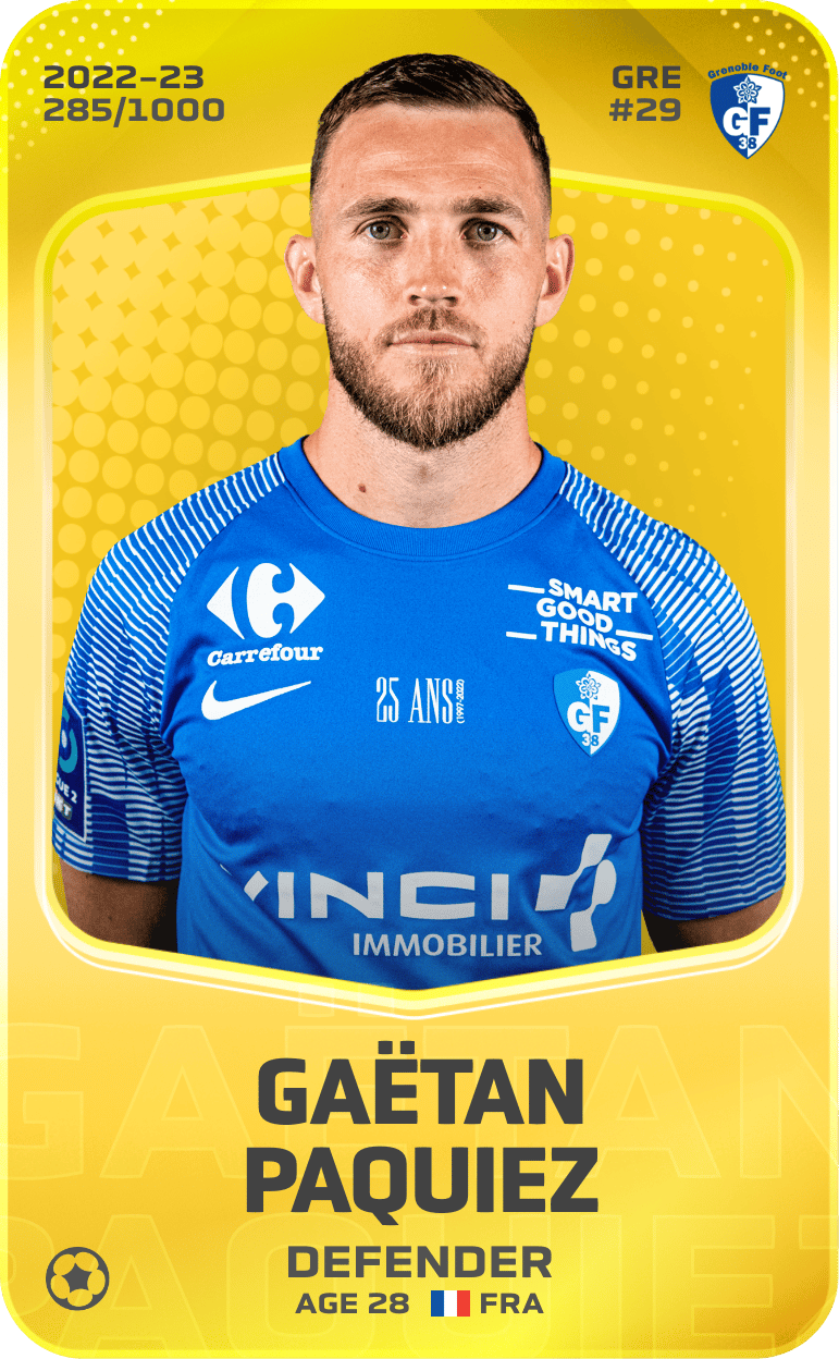 Gaëtan Paquiez 2022-23 • Limited 285/1000