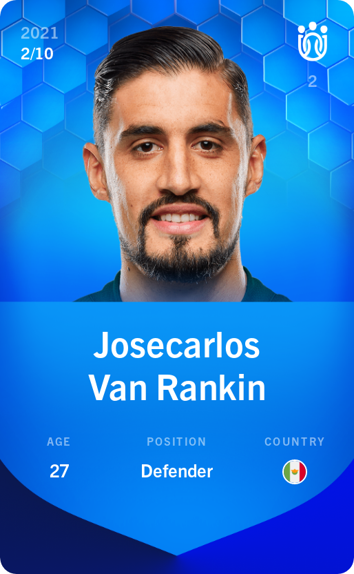 Sorare - Sorare Official - Josecarlos Van Rankin 2021-22 • Super Rare 2/10 - NFT # 6346385693026712554118232487951547444460892644413326993832167473973691343129