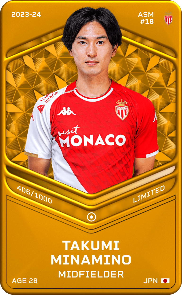 Takumi Minamino 2023-24 • Limited 406/1000