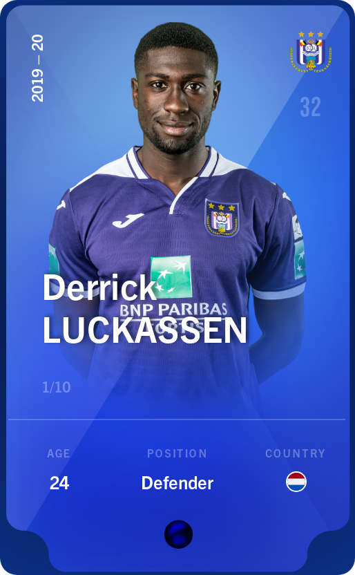 Sorare - Sorare Official - Derrick Luckassen 2019-20 • Super Rare 1/10 - NFT # 99936930759932193198246411671108694286474049572424621273412911596755821772152
