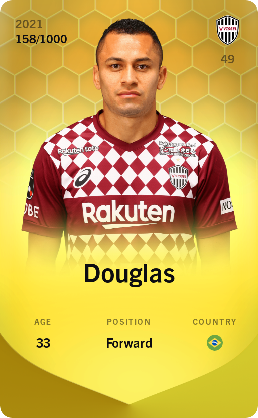 Sorare - Sorare Official - Douglas 2021-22 • Limited 158/1000 - NFT # 71483014620190072025630748346482191617744612291327404306363975733182667593581