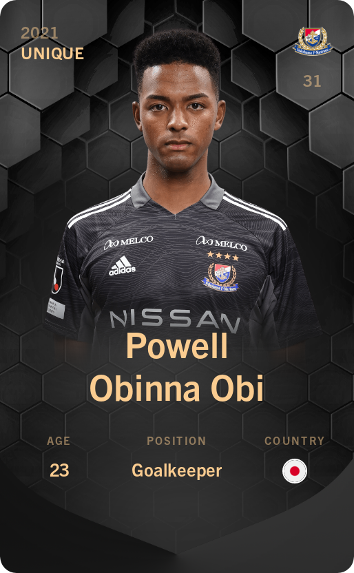 Sorare - Sorare Official - Powell Obinna Obi 2021-22 • Unique - NFT # 46724319163122088632291643265491191883744044449269885159869962386308855004727