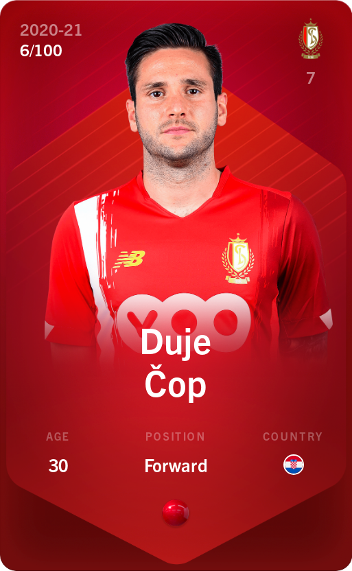 Sorare - Sorare Official - Duje Čop 2020-21 • Rare 6/100 - NFT # 74796405628353387309004388304746847088369478608510331103311409628182287444754