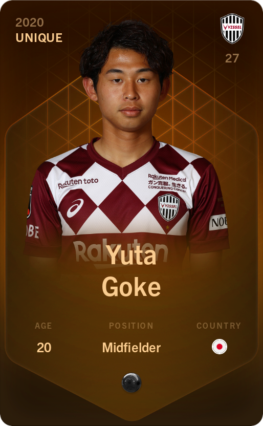 Sorare - Sorare Official - Yuta Goke 2020-21 • Unique - NFT # 3237362116075165193101278532646554705948754887594445311662127308908688172324