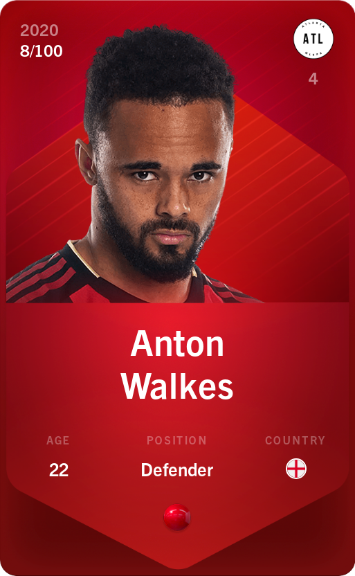 Sorare - Sorare Official - Anton Walkes 2020-21 • Rare 8/100 - NFT # 5400854443167642034003177844541351217353241610353049536605698565628291415527