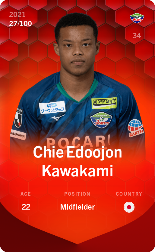 Sorare - Sorare Official - Chie Edoojon Kawakami 2021-22 • Rare 27/100 - NFT # 32792691112684606134512907918636873993547930695722731795653073898682306639927