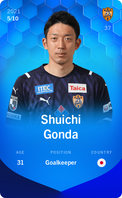 Sorare - Sorare Official - Shuichi Gonda 2021-22 • Super Rare 5/10 - NFT # 65162287241013883850033640739702158785741461021662452961120042875140601202651