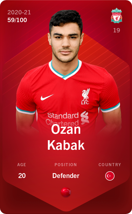 Sorare - Sorare Official - Ozan Kabak 2020-21 • Rare 59/100 - NFT # 112315674492997465812971285281920156458004133765422053937353634901291435773047