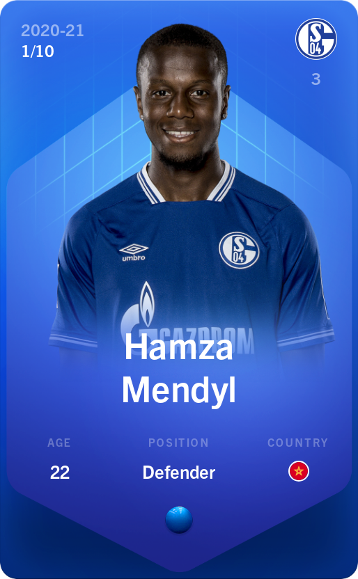 Sorare - Sorare Official - Hamza Mendyl 2020-21 • Super Rare 1/10 - NFT # 99602102276150480077164468779593417461116529982583257778320564548434525938895