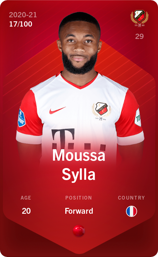 Sorare - Sorare Official - Moussa Sylla 2020-21 • Rare 17/100 - NFT # 105728023565180804792144867737332063952441573123947323466544728716219368357086