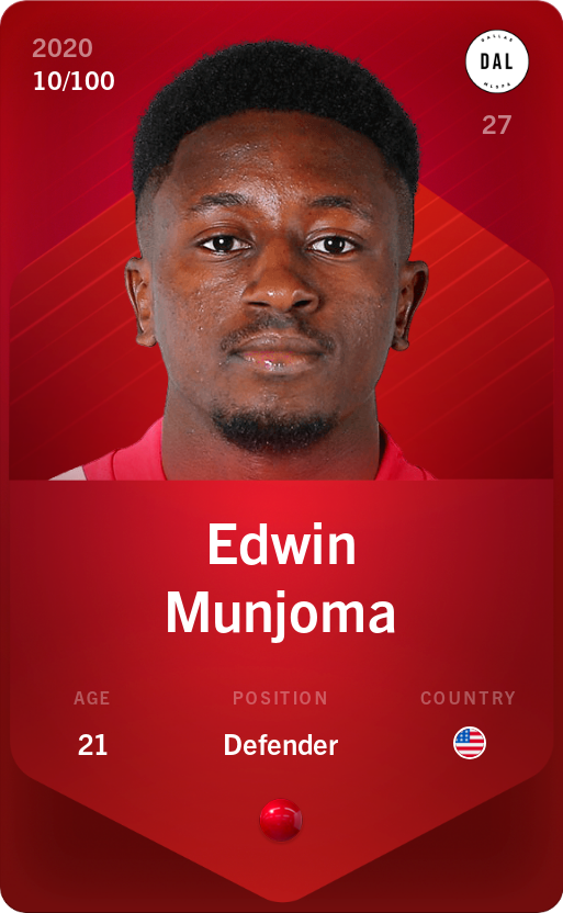 Sorare - Sorare Official - Edwin Munjoma 2020-21 • Rare 10/100 - NFT # 48545656777694553760785857108365196752998638492505412099164253587287239207915