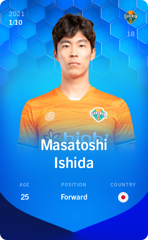 Sorare - Sorare Official - Masatoshi Ishida 2021-22 • Super Rare 1/10 - NFT # 79899104629836508803055771289410630351569895158951728344524973069103928384965