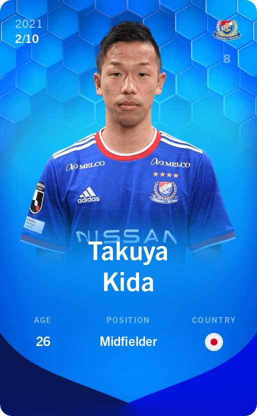 Sorare - Sorare Official - Takuya Kida 2021-22 • Super Rare 2/10 - NFT # 46872132295394281172873638844849489717143850635550927242841097679830217007726