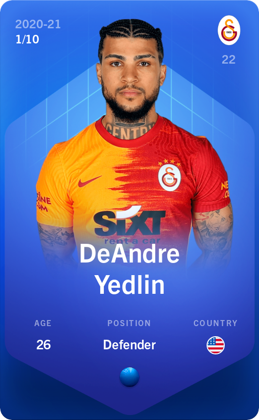 Sorare - Sorare Official - DeAndre Yedlin 2020-21 • Super Rare 1/10 - NFT # 34915530493033918533945637620096295901742746070034946538946566439742819839488