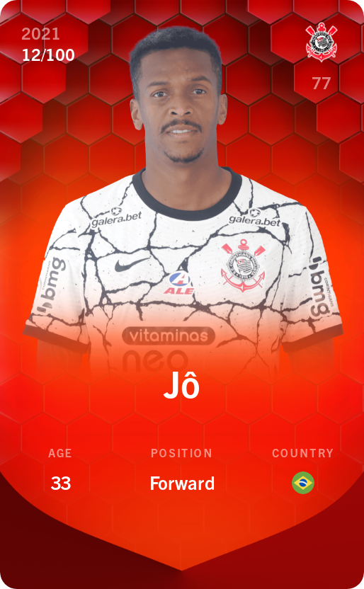 Sorare - Sorare Official - Jô 2021-22 • Rare 12/100 - NFT # 62400016986437377981452387773848733830717898017025857091793160373361934954320