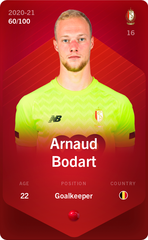 Sorare - Sorare Official - Arnaud Bodart 2020-21 • Rare 60/100 - NFT # 31186788801255175940825857867317940588695446378725001746504952661406717790958