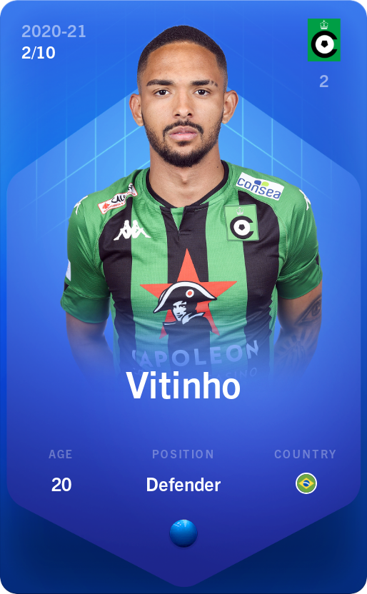 Sorare - Sorare Official - Vitinho 2020-21 • Super Rare 2/10 - NFT # 38375800658332491326121525672791132870625698853706986530552834757850569969094