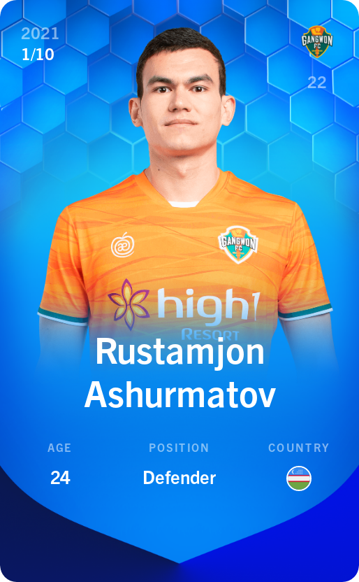 Sorare - Sorare Official - Rustamjon Ashurmatov 2021-22 • Super Rare 1/10 - NFT # 101341254837286090728201204315056963291180253018460320977684303370446414998603