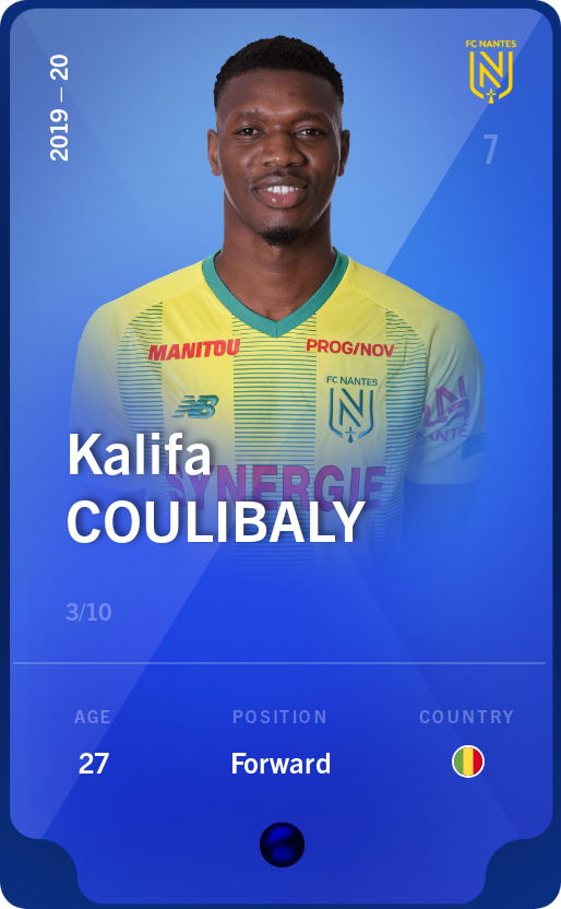 Sorare - Sorare Official - Kalifa Coulibaly 2019-20 • Super Rare 3/10 - NFT # 11784584824263897794909087934023982551471878498317936074094848211244903271786