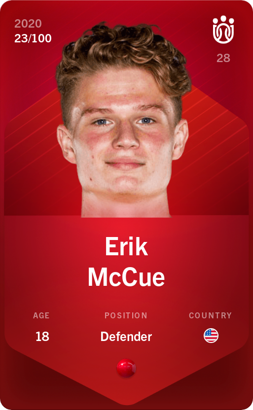 Sorare - Sorare Official - Erik McCue 2020-21 • Rare 23/100 - NFT # 81739617813058724955670604576936772211924015855561632857699592891082267772796