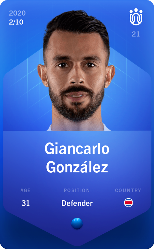 Sorare - Sorare Official - Giancarlo González 2020-21 • Super Rare 2/10 - NFT # 44013073673124336567705455029723952125785484674357273378756935334220737295671