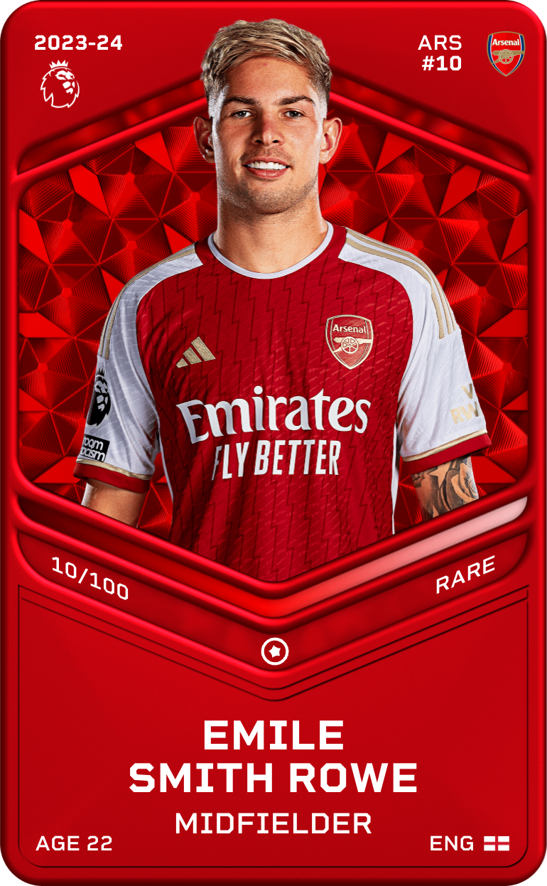 Emile Smith Rowe 2023-24 • Rare 10/100