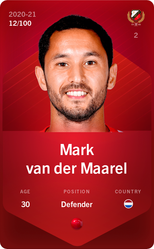 Sorare - Sorare Official - Mark van der Maarel 2020-21 • Rare 12/100 - NFT # 85300215992324592754956140836613206771770239837291910803934214991765230754816