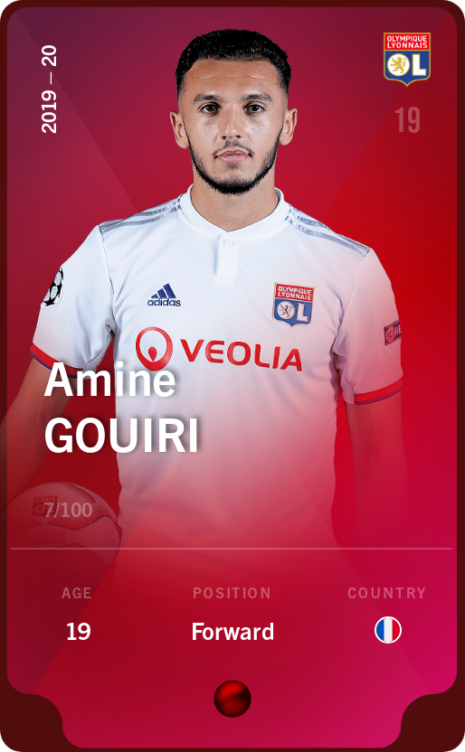 Sorare - Sorare Official - Amine Gouiri 2019-20 • Rare 7/100 - NFT # 71302553033465700833957532123518121532745757227967894214647828261999754231184