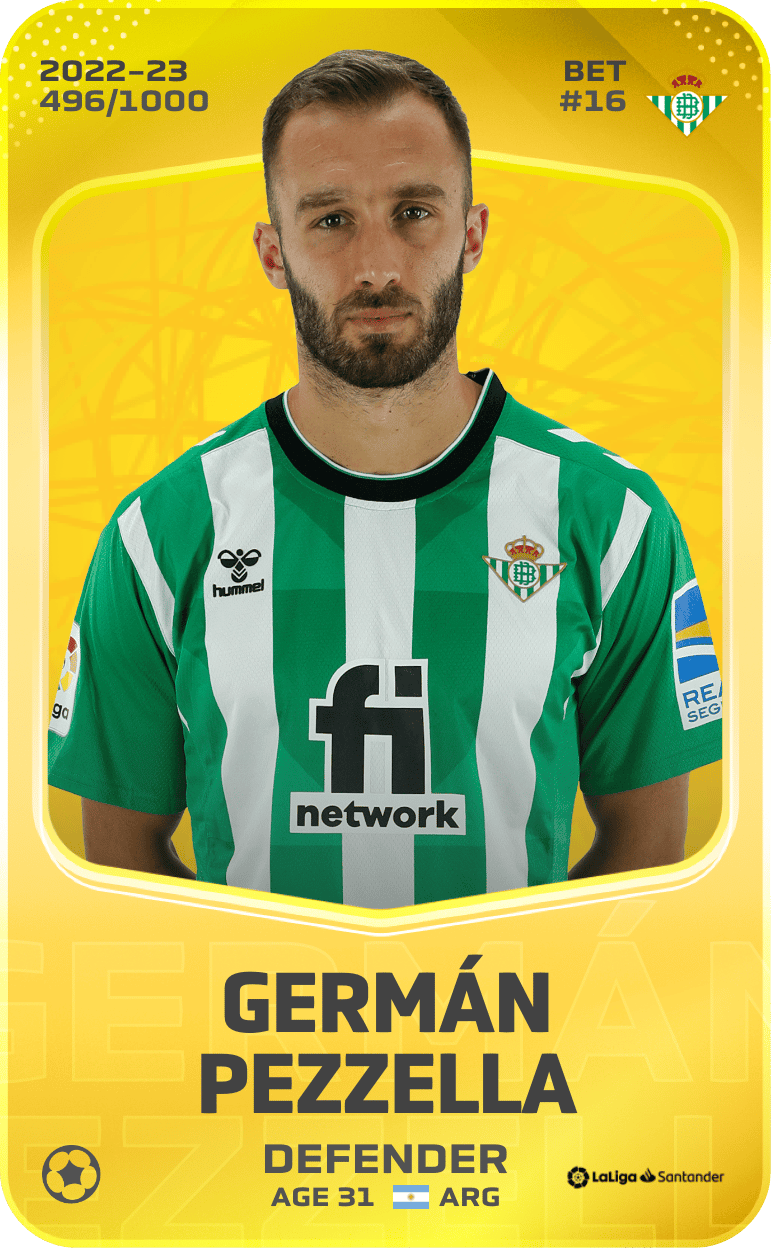 Germán Pezzella 2022-23 • Limited 496/1000