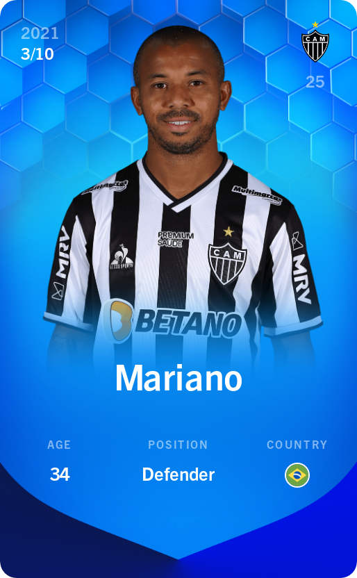 Sorare - Sorare Official - Mariano 2021-22 • Super Rare 3/10 - NFT # 59454803356939442534408913542056854560112163056606408203303509702830037477035