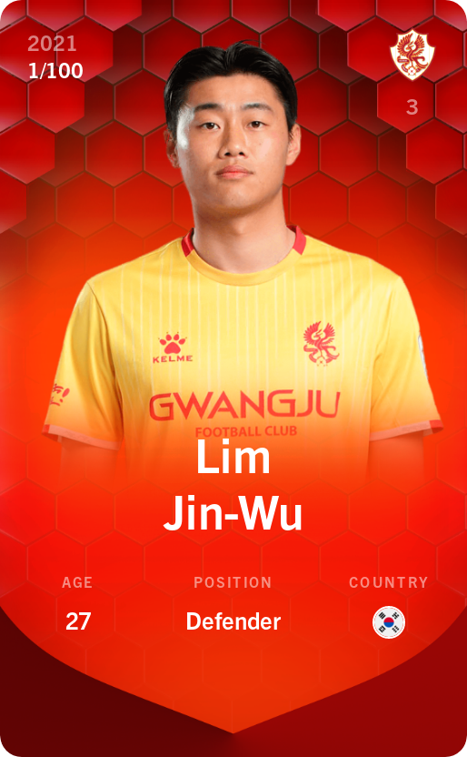 Sorare - Sorare Official - Lim Jin-Wu 2021-22 • Rare 1/100 - NFT # 98070624620288167209420112443941378929019114646293299073665459850573894851530