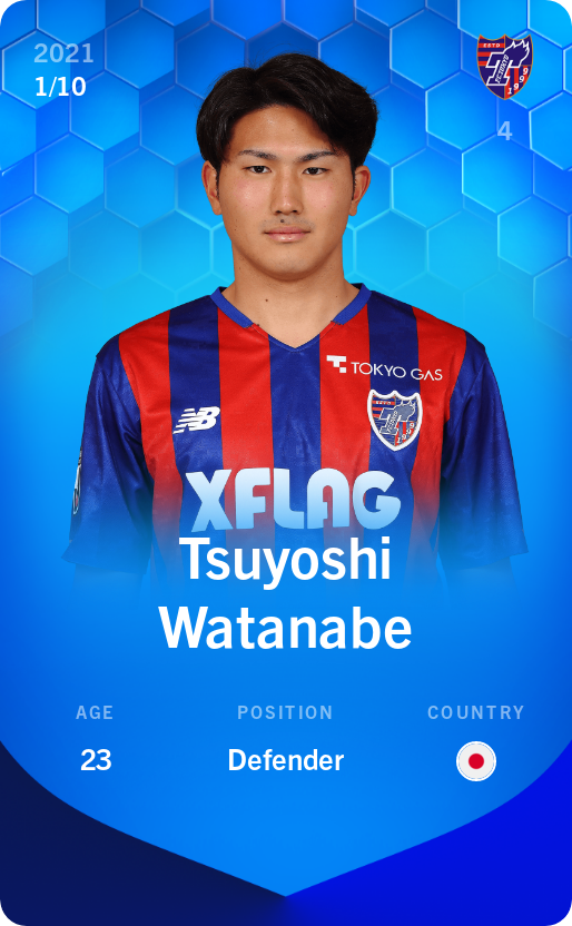 Sorare - Sorare Official - Tsuyoshi Watanabe 2021-22 • Super Rare 1/10 - NFT # 3878707683800371267215215352482944415110883161858659422180157145006149073592