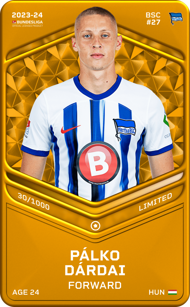 Pálko Dárdai 2023-24 • Limited 30/1000