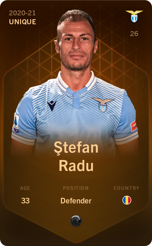 Sorare - Sorare Official - Ştefan Radu 2020-21 • Unique - NFT # 826472906570428413567955385772808985837073322254099113440661570935069655225