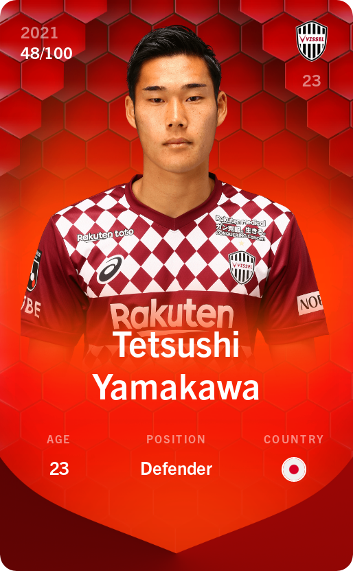 Sorare - Sorare Official - Tetsushi Yamakawa 2021-22 • Rare 48/100 - NFT # 47250793109288542210525171794101093062578527635075992413060715011621706785713