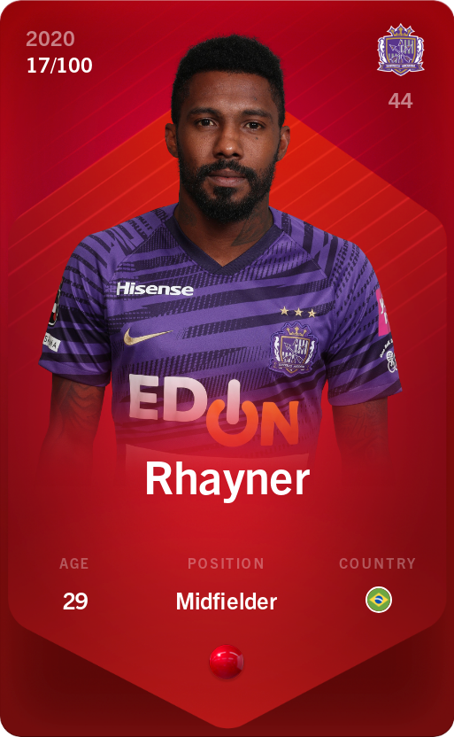 Sorare - Sorare Official - Rhayner 2020-21 • Rare 17/100 - NFT # 79798305337358509124423469987634399464091637824083849901900420964393144576644