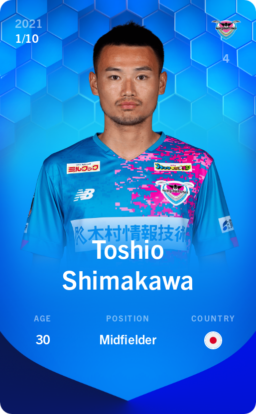 Sorare - Sorare Official - Toshio Shimakawa 2021-22 • Super Rare 1/10 - NFT # 68191354361206265744817541832681245270190707632092366307576283177222937358442