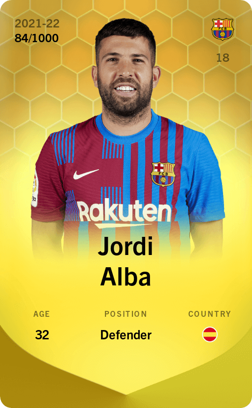Jordi Alba 2021-22 • Limited 84/1000