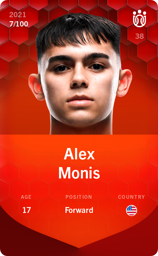 Sorare - Sorare Official - Alex Monis 2021-22 • Rare 7/100 - NFT # 52077495048668566371981792067786813163299293730470898015405583113492135225536