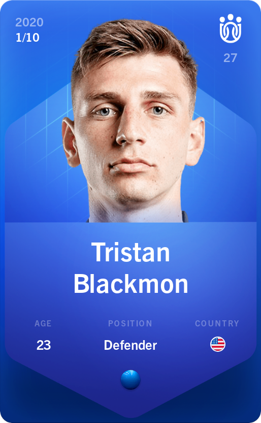 Sorare - Sorare Official - Tristan Blackmon 2020-21 • Super Rare 1/10 - NFT # 40425873951070323136811760837529799879776199728760293913250517966304896639162