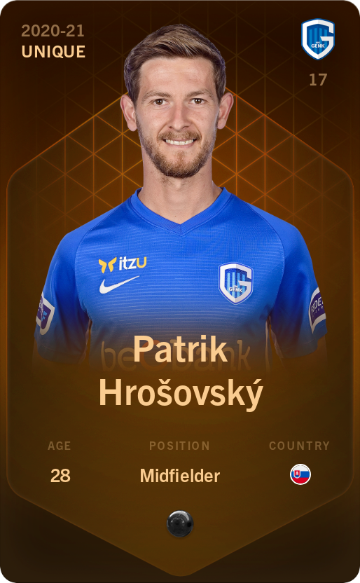 Sorare - Sorare Official - Patrik Hrošovský 2020-21 • Unique - NFT # 47910290838065549358323915345109867743257902588984399702909857776071947565052