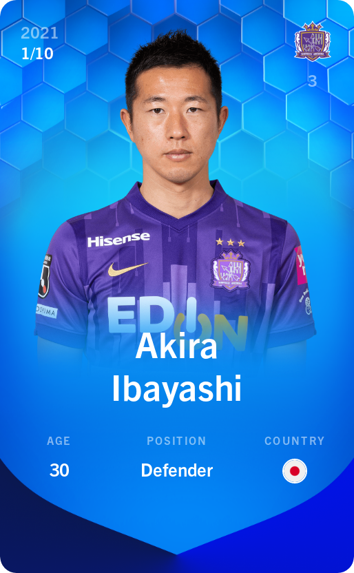 Sorare - Sorare Official - Akira Ibayashi 2021-22 • Super Rare 1/10 - NFT # 46994473120055797227360185769994169893184492706053869611441322308459345986975