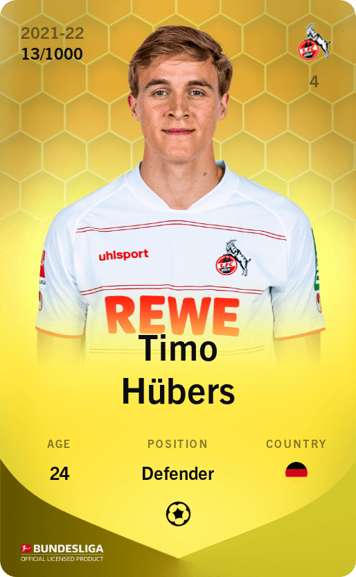 Timo Hübers 2021-22 • Limited 13/1000