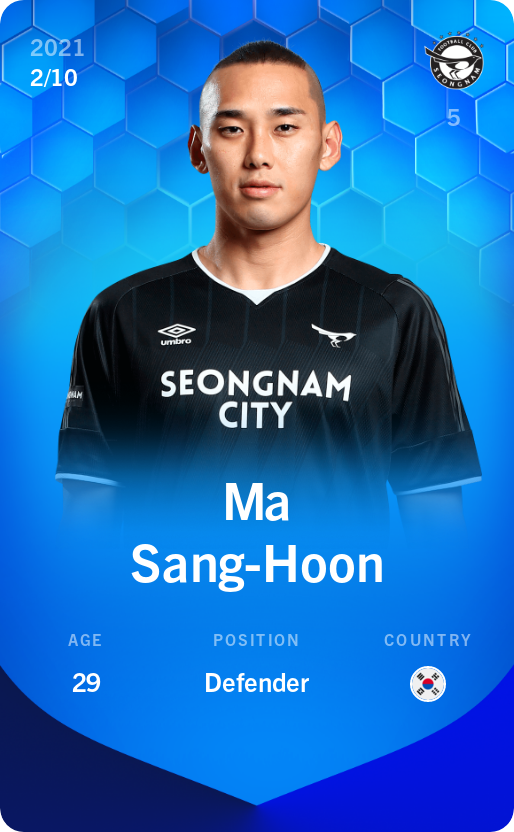 Sorare - Sorare Official - Ma Sang-Hoon 2021-22 • Super Rare 2/10 - NFT # 59807418020953772894031436383256014021447341088449175248550394836293256620470