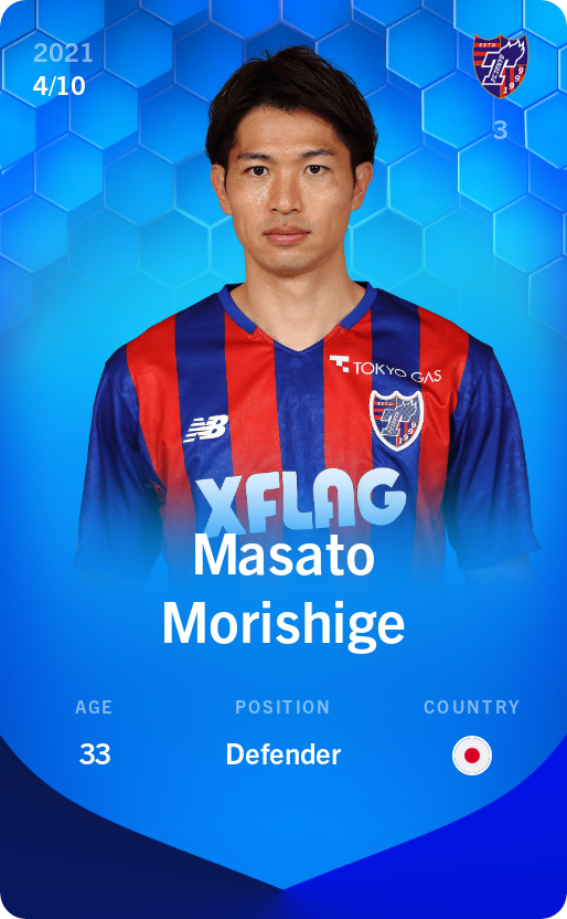 Sorare - Sorare Official - Masato Morishige 2021-22 • Super Rare 4/10 - NFT # 76232077358544063019214999064823340969699692593083503375465480607732110663755