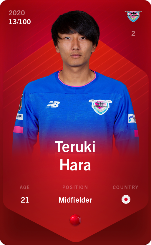 Sorare - Sorare Official - Teruki Hara 2020-21 • Rare 13/100 - NFT # 55215938582018021803717723230081138758873015692023239471233060102817085499048