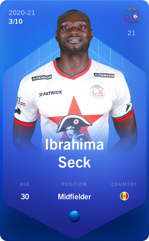 Sorare - Sorare Official - Ibrahima Seck 2020-21 • Super Rare 3/10 - NFT # 80251437039873730200597368680991095679896458450666916464718230458650235898926