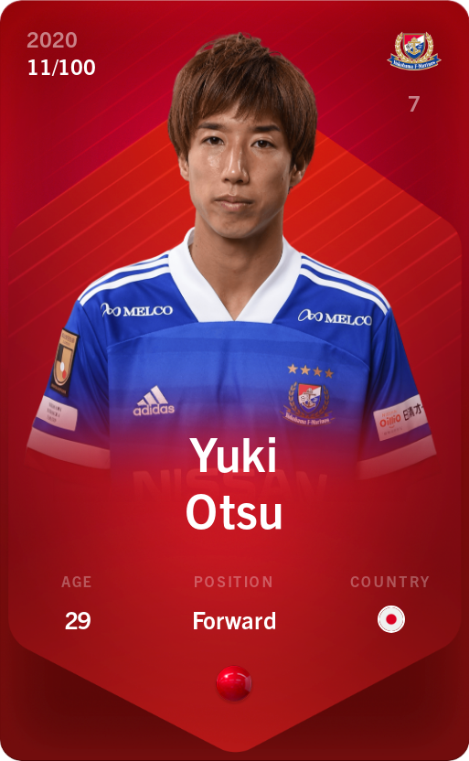 Sorare - Sorare Official - Yuki Otsu 2020-21 • Rare 11/100 - NFT # 20637493378434577029682697405296356566089551224397289929648971608640414876711