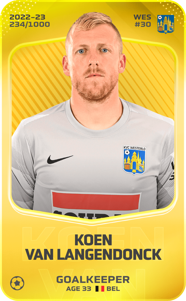 Koen Van Langendonck 2022-23 • Limited 234/1000