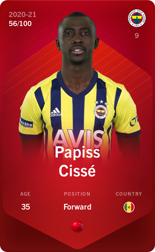 Sorare - Sorare Official - Papiss Cissé 2020-21 • Rare 56/100 - NFT # 55919615671583368114790370568714865169549541535265185577892928055822035264229